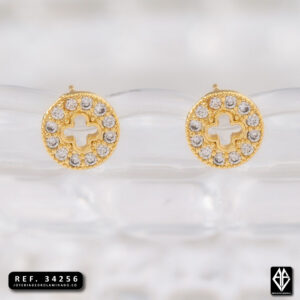 Arete Clover Redondo Silueta 9 mm