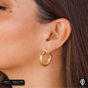Arete Candonga Twisted Stripes 3.5 cms