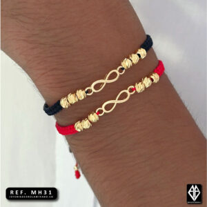 Un par de Pulseras infinitos balin diamantado